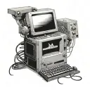 Computer from 90s tattoo design idea