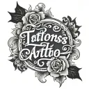 REVERSE COLOR TEXT tattoo design idea