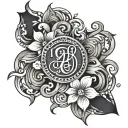 REVERSE COLOR TEXT tattoo design idea