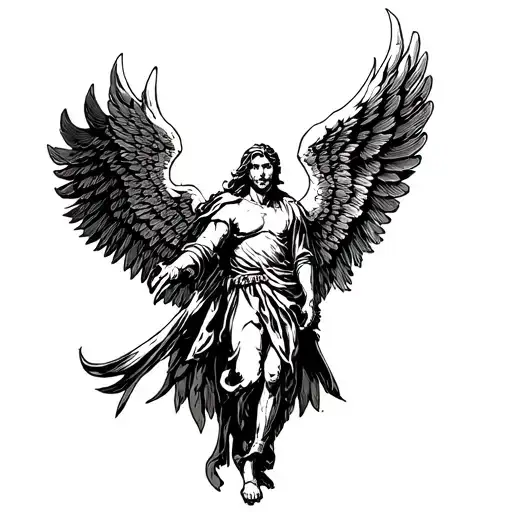 archangel uriel tattoo design idea