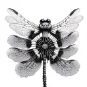Dandelion Dragonfly tattoo design idea