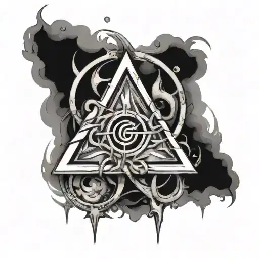 arcane symbols tattoo design idea