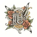 dannae letters tattoo design idea