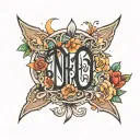 dannae letters tattoo design idea