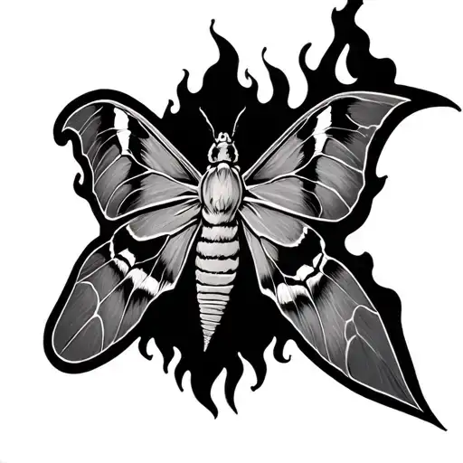 Moth To A Flame tattoo design idea