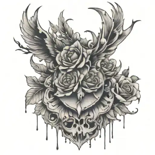 mind over matter el üstü tattoo design idea