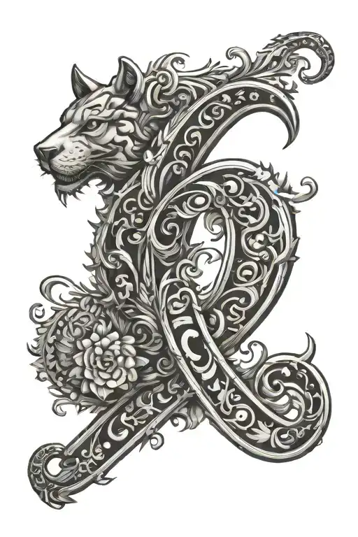 letter C R M incorporated in homage tattoo design idea