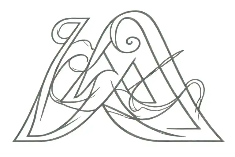 unique ampersand symbol tattoo design idea