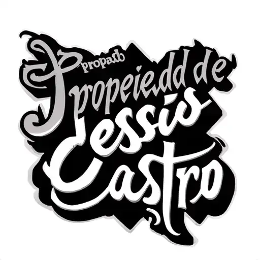 propiedad de Jesús Castro in urban  letters as cattle brand  tattoo design idea