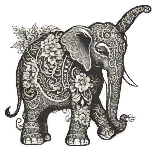 elephant thai style tattoo tattoo design idea
