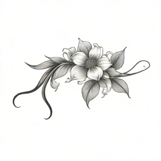 Filler Floral tattoo design idea