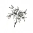 Filler Floral tattoo design idea