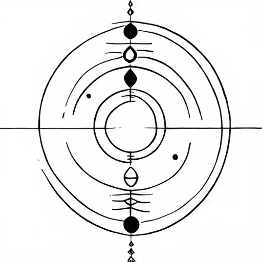 moon and sun aligned vertically Each chakra tattoo design idea