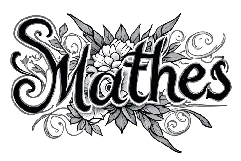 surname Mathes tattoo design idea