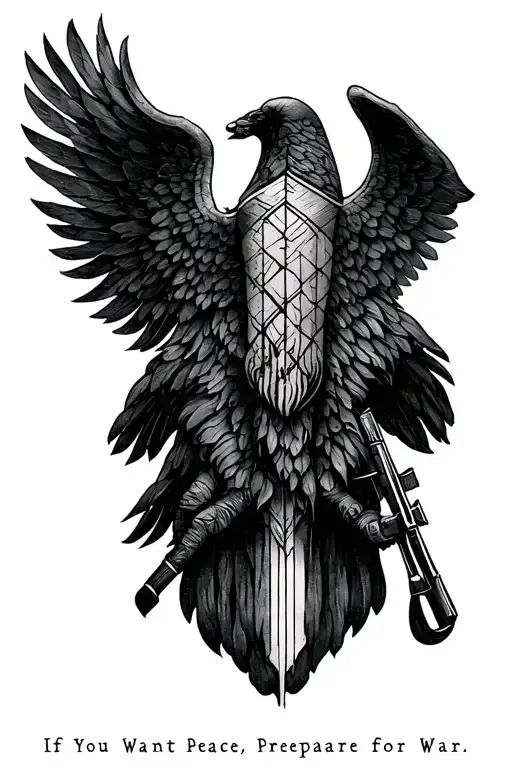 "If you want peace, prepare for war" "You Want Peace, Prepare for War" minimalist tattoo design tattoo design idea