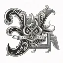 CDR letters only way tattoo design idea