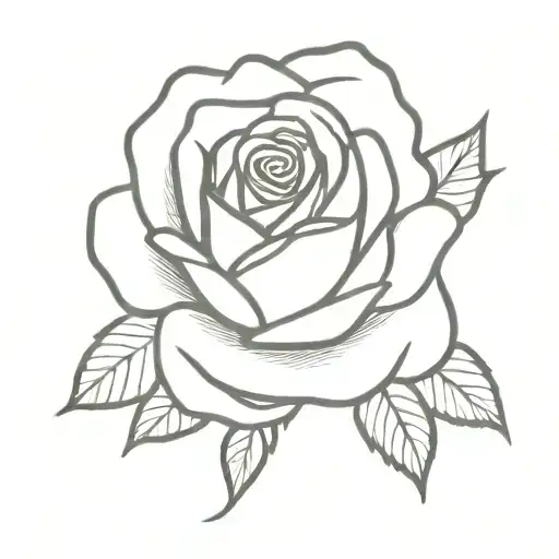 Rose tattoo with 1977-2019 in Roman numerals in stem tattoo design idea