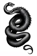 Serpent with quote "I hate to say I'll love the way they'll treat me when im gone" tattoo design idea