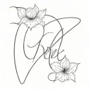 name tattoo JONE tattoo design idea