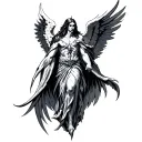 Archangel Azrael tattoo design idea