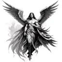 Archangel Azrael tattoo design idea