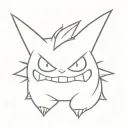Gengar Pokemon Greek tattoo design idea