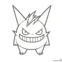 Gengar Pokemon Greek tattoo design idea