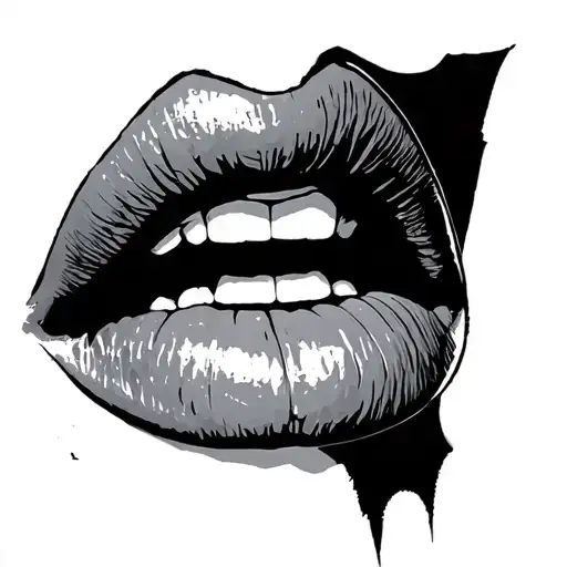 Rocky horror picture show, bright colors, with the lips, with dr frankenfurter,  tattoo design idea