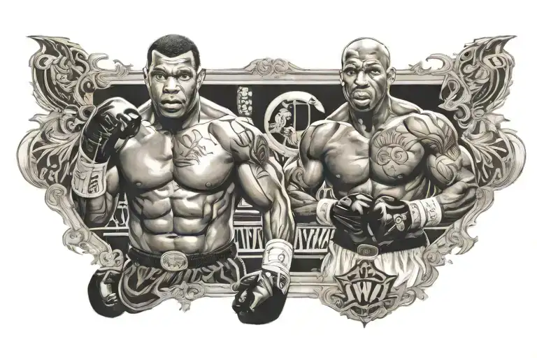 story mike tyson fighter tattoo design idea