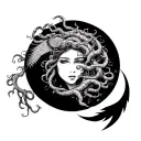 semi colon miscarriage medusa and phoenix tattoo design idea