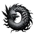 semi colon miscarriage medusa and phoenix tattoo design idea