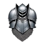 knights armor including chain mail tattoo design idea
