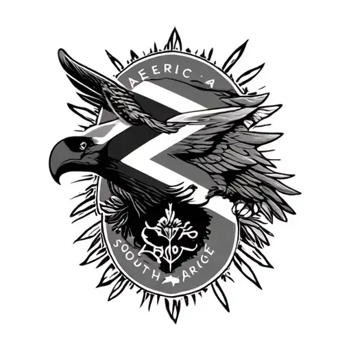 America vs South Africa tattoo design idea