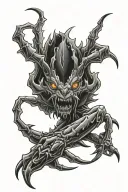 lion scorpion crab tearing tattoo design idea