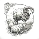 lost sheep biblical parable tattoo design idea