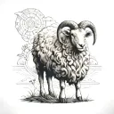 lost sheep biblical parable tattoo design idea
