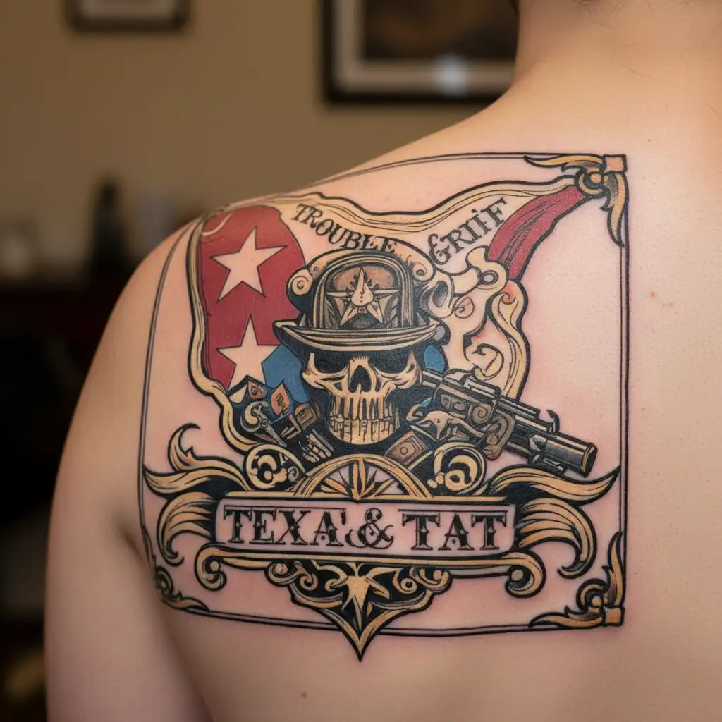 texas come and take it  tattoo design idea