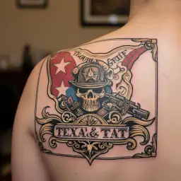 texas come and take it  tattoo design idea