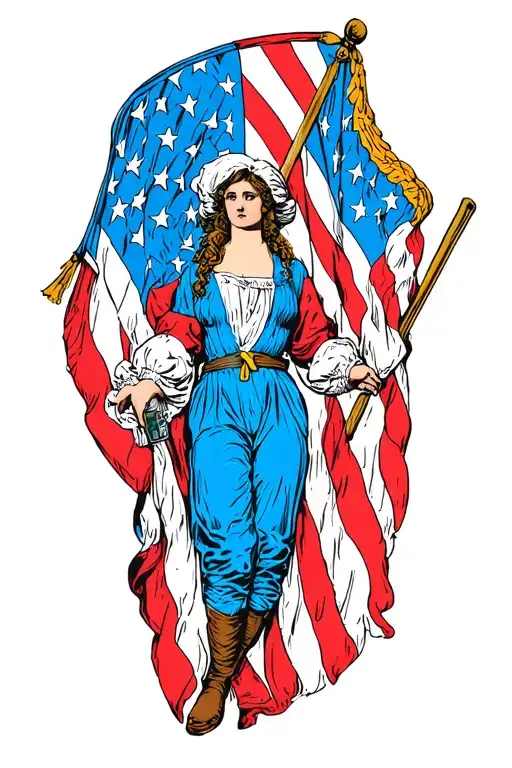 American flag, Betsy ross tattoo design idea