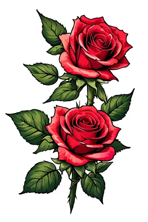 Three roses tattoo design idea