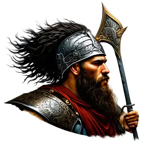 slavic warrior tattoo design idea