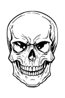 skull soft shading tattoo design idea