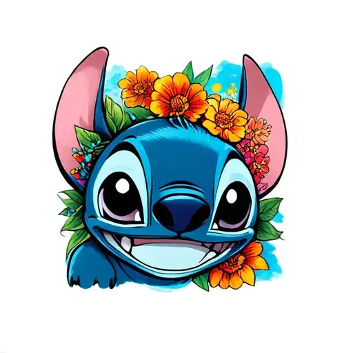 stitch modern interpretation tattoo design idea