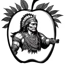 Washington, apples aztec warrior tattoo design idea
