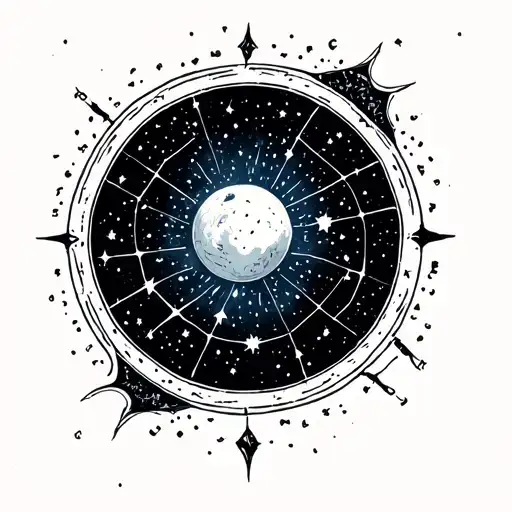 orion constellation tattoo design idea