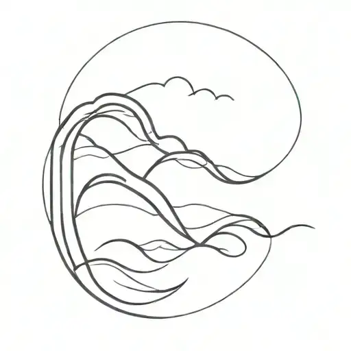 river flowing tattoo design idea