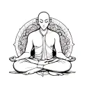 Avatar Aang meditating tattoo design idea
