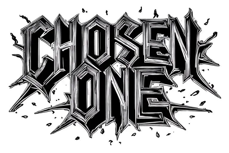 "Chosen One " hollywood sign tattoo design idea
