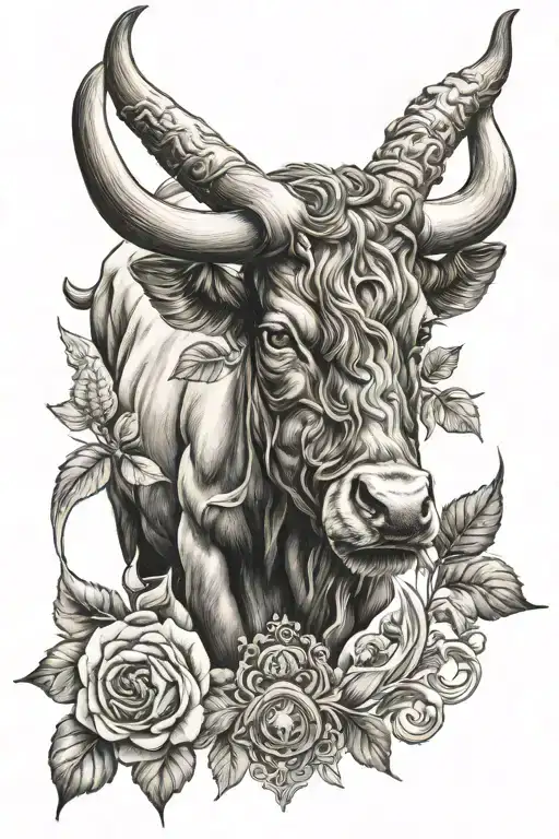 Taurus sign and swiss tattoo design idea