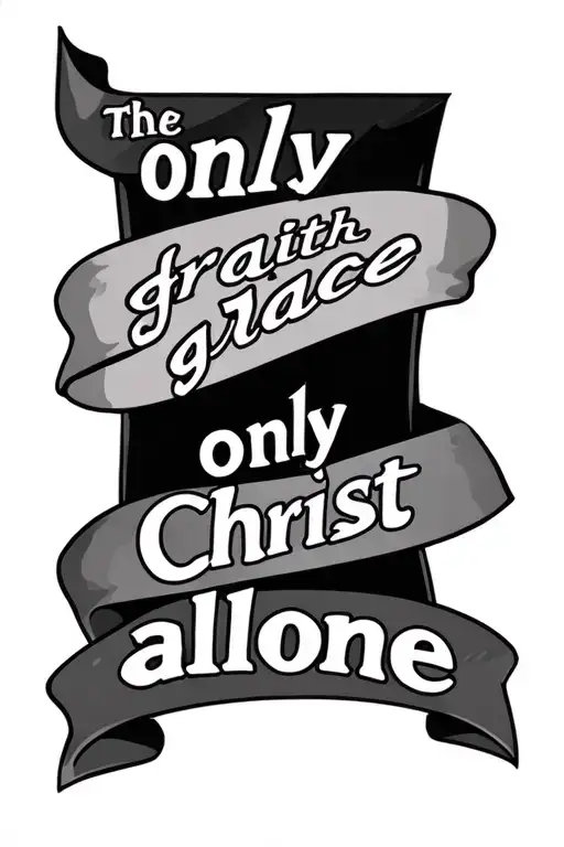 The only grace, faith alone, only Christ alone Scripture alone tattoo design idea
